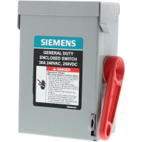 Ninguno-Funda el interruptor general del deber, tipo 1 de la nema, 240V 30A 3P