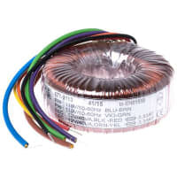 El transformador 80VA de Toroidal 2 hizo salir 115VAC, 230VAC x 2 primario 12VAC secundario