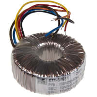 El transformador 50VA de Toroidal 2 hizo salir 230VAC x 2 primario 15VAC secundario