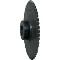 Piñón, agujereado al tamaño, 1 1/"2 alesaje,  40 cadena, 1/"2 echada,  72 dientes, acero