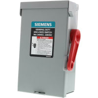 Interruptor de seguridad, 2 poste, 240V, 30A, nema 1