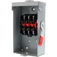Interruptor de seguridad, 3 poste, 240V, 60A, nema 3R