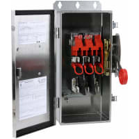 Nema FUSIBLE 4X del INTERRUPTOR de SEGURIDAD de 100A/3P HD 600V INOXIDABLE