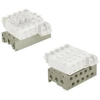Múltiple, 4 estaciones, 5 válvula de solenoide portuaria, montaje directo, serie SS5Y3 | SMC