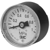 Galga de presión de aire, 1/4 NPT, cubierta del claro, 0 30 a PSI, diámetro de 57m m, serie de G