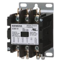 Contactor definido del propósito, 3-Pole, 30A, 277VAC bobina, serie de la clase 42