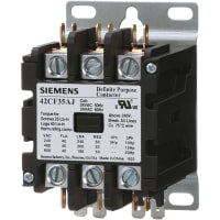 Contactor definido del propósito, 3-Pole, 40A, 24VAC bobina, serie de la clase 42