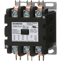 Contactor definido del propósito, 3-Pole, 50A, 24VAC bobina, serie de la clase 42