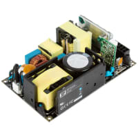 Fuente de alimentación, AC-DC, ITE y marco médico, abierto, 450W, 24V@18.8A, serie ECH450