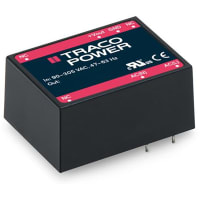 fuente de alimentación, AC-DC, encapsulado, 10W, 12V, .833A, serie 10 de TMPW