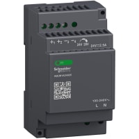 Fuente de alimentación, AC-DC, 24V, 2.5A, 100-240V adentro, monofásico, carril del estruendo, serie de ABLM