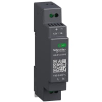 Fuente de alimentación, AC-DC, 12V, 1A, 100-240V adentro, monofásico, carril del estruendo, serie de ABLM