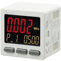 Interruptor de presión, aire, 1/"8 R, NPN, 12 VDC 24 VDC, IP40, LCD, serie de ISE20A
