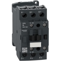 Contactor fácil del IEC de TeSys DPE, 32A, 3P,  15 CABALLOS DE FUERZA en 480 VAC, nonreversing, 24V C.C. c