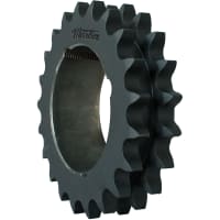 Sprocket, Double 60 Chain, 13 Teeth, Hardened, TB bushed el for 1215
