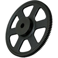 20- Engranaje de estímulo del PA,  12 DP,  120 dientes, 1 " paladio, 1 " identificación, hierro fundido