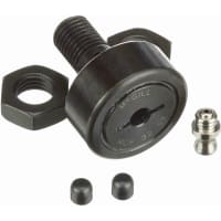 Seguidor de leva métrico cilíndrico, rodillo del montaje del perno prisionero, 32m m RD, ranura del destornillador