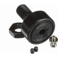 Crowned Metric Cam Follower, Stud Mount Roller, 30m m RD, Screwdriver Slot