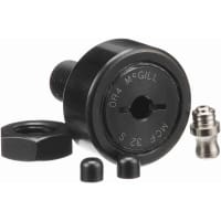 Crowned Metric Cam Follower, SR. de Stud, Screwdriver Slot, 32m m RD, Sealed