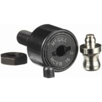 Seguidor de leva métrico Crowned, perno MR, ranura para destornillador, 16 mm RD, sellado