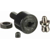 Seguidor de leva métrico cilíndrico, SR. del perno prisionero, ranura del destornillador, 16m m RD, sellado