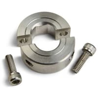 CUELLO DE EJE DE ACERO INOXIDABLE CON ORIFICIO EN D DE 25MM DE DOS PIEZAS