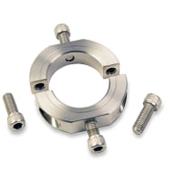 SHAFT COLLAR TWO-PIECE MOUNTABLE W/OD FLATS AND HOLES 1 1/2 ADENTRO. ALESAJE INOXIDABLE