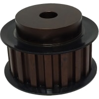 Polea de sincronismo, ensanchada, identificación del 1in,  20 dientes, para la anchura de la correa 2.000, acero