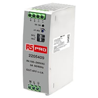 Entrada de RIEL DIN fuente de alimentación 85-264VAC/120-370VDC/47-63Hz, salida 48VDC/5A/240W