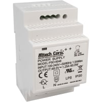fuente de alimentación, RIEL DIN, 60W, CA 85-264V adentro, C.C. 48V hacia fuera, 1.25A, serie de PSD
