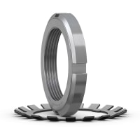 Tuerca de fijación que requiere una chavetera (métrica)