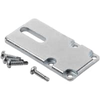 Casquillo de acero de la placa de extremo del cinc para el uso con las pistas del rodillo del AL,  1.57 W x 3.14 H