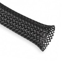 Manguito de monofilamento de poliéster expandible 3/4" Diámetro no expandido Negro Co