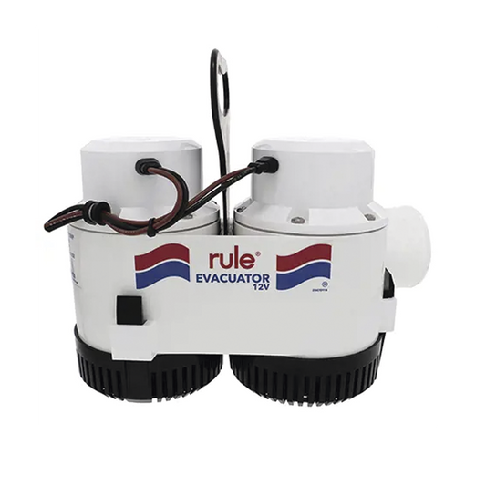Bomba de evacuaciÃ³n con capacidad de desagÃ¼e de 7700 galones por hora a 12 Volts de corriente directa.