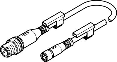 Cable de conexión NEBU-M8G3-K-0.5-M12G3