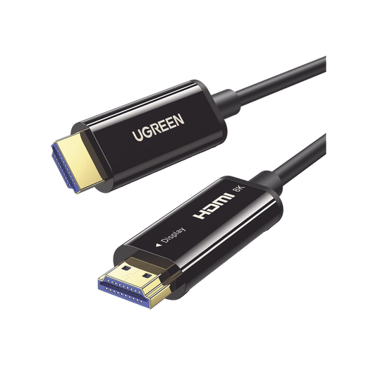 Cable HDMI de 10 Metros por Fibra Ã“ptica 8K@60Hz / Fibra de 4 nÃºcleos + Cobre estaÃ±ado de 7 nÃºcleos / Compatible con HDMI 2.1 / Alta velocidad 18 Gbps / 3D / HDR / Caja de Aleacion Zinc / Premium