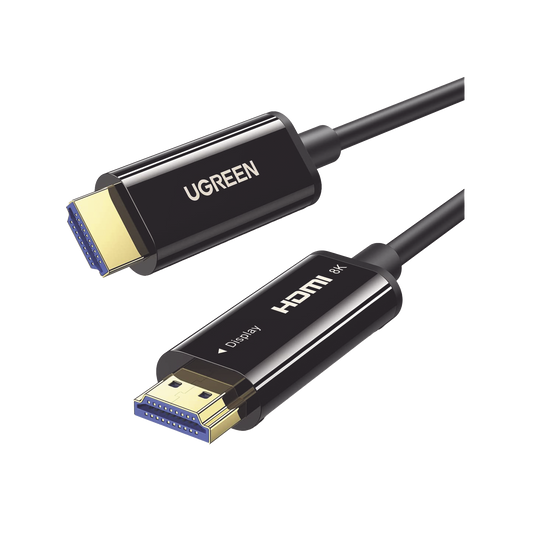 Cable HDMI de 30 Metros por Fibra Ã“ptica 8K@60Hz / Fibra de 4 nÃºcleos + Cobre estaÃ±ado de 7 nÃºcleos / Compatible con HDMI 2.1 / Alta velocidad 18 Gbps / 3D / HDR / Caja de Aleacion Zinc / Premium