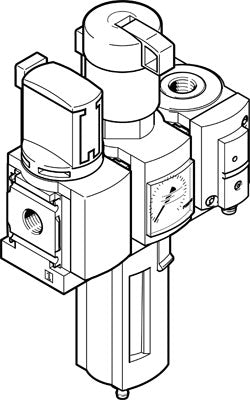 Unidad de mantenimiento combinada MSB4-1/4:C3:J120:F12-WP