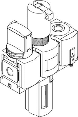 Unidad de mantenimiento combinada MSB6-1/2:C3:J120:F12-WP