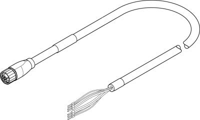 Cable del motor NEBM-M16G8-E-15-Q7-LE8-1