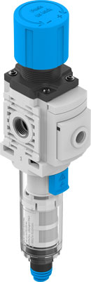 Unidad de filtro y regulador MS4-LFR-1/4-D6-C-P-VC-A8-B