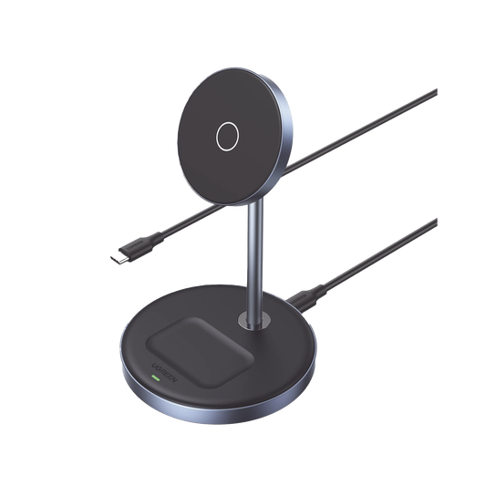 EstaciÃ³n de Carga InalÃ¡mbrica | 3 en 1 | Compatible con MagSafe | Perfecto para iPhone y  AirPods | Carga RÃ¡pida Adaptativa /Simultanea | MÃºltiples Protecciones | Luz Indicadora LED | AleaciÃ³n de Aluminio | Incluye Cable