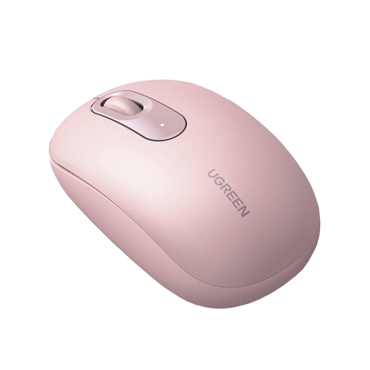 Mouse InalÃ¡mbrico 2.4G 800/1200/1600/2400 DPI / FunciÃ³n de 3 botones / Alcance 10m / Silencioso / ErgonÃ³mico / Anti-caÃ­da y Anti-interferencias / Color Dusty Pink / BaterÃ­a Alcalina AA (incluida).