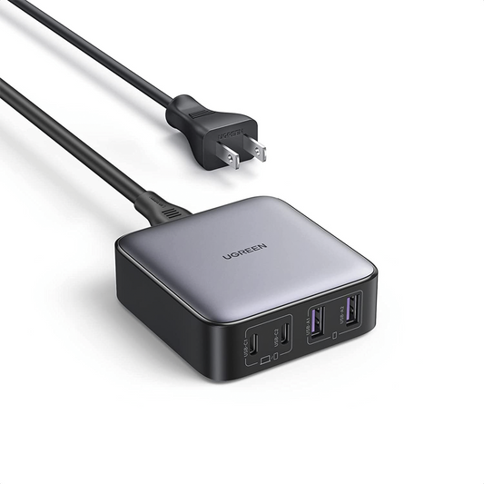 Cargador de escritorio de 65W | 4 Puertos de Carga RÃ¡pida | 2 USB-C | 2 USB-A | TecnologÃ­a GaN II +SIC | Power Delivery 3.0 | Quick Charge 4.0 | Chip Confiable y Carga Inteligente | Optimiza la Experiencia de Carga.