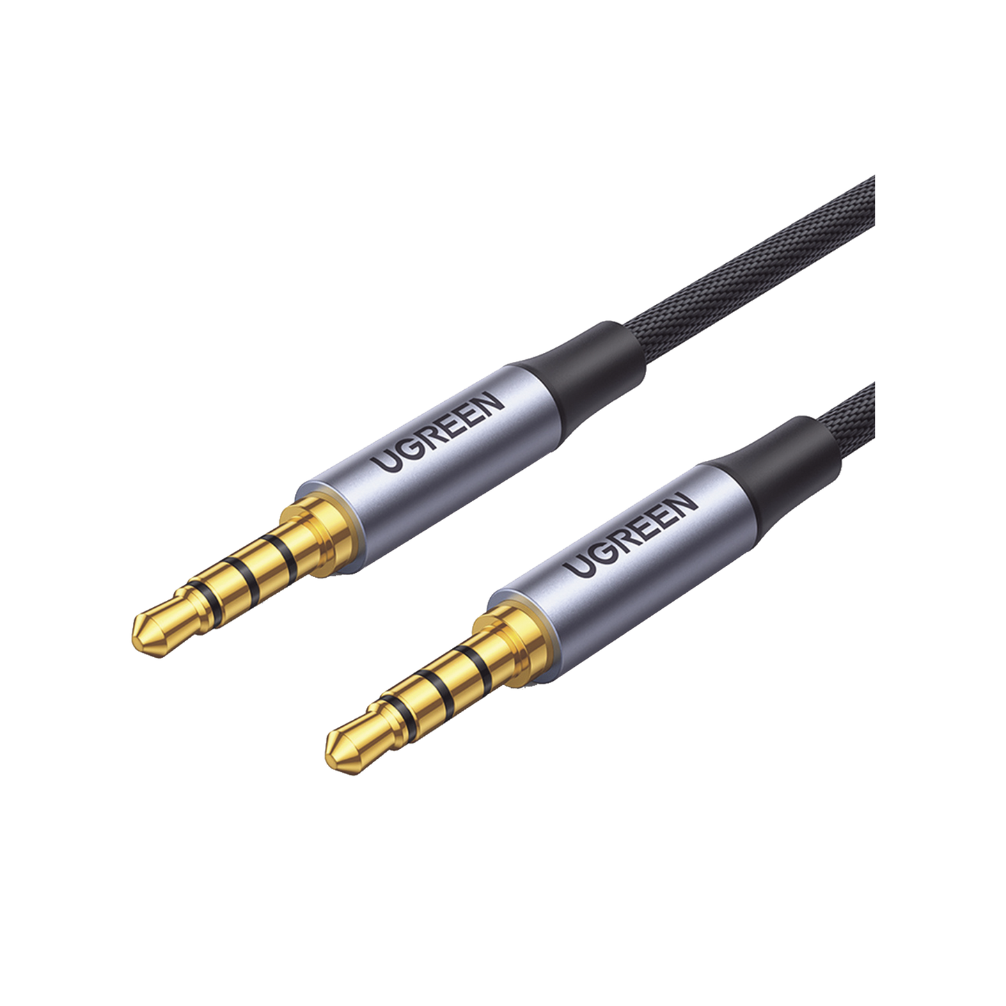 Cable Auxiliar de 3.5mm / Cable Audio EstÃ©reo / NÃºcleo de Alambre de Cobre Esmaltado / Carcasa de Aluminio Azul + Nylon Trenzado /  Soporta MicrÃ³fono / 5 Metros