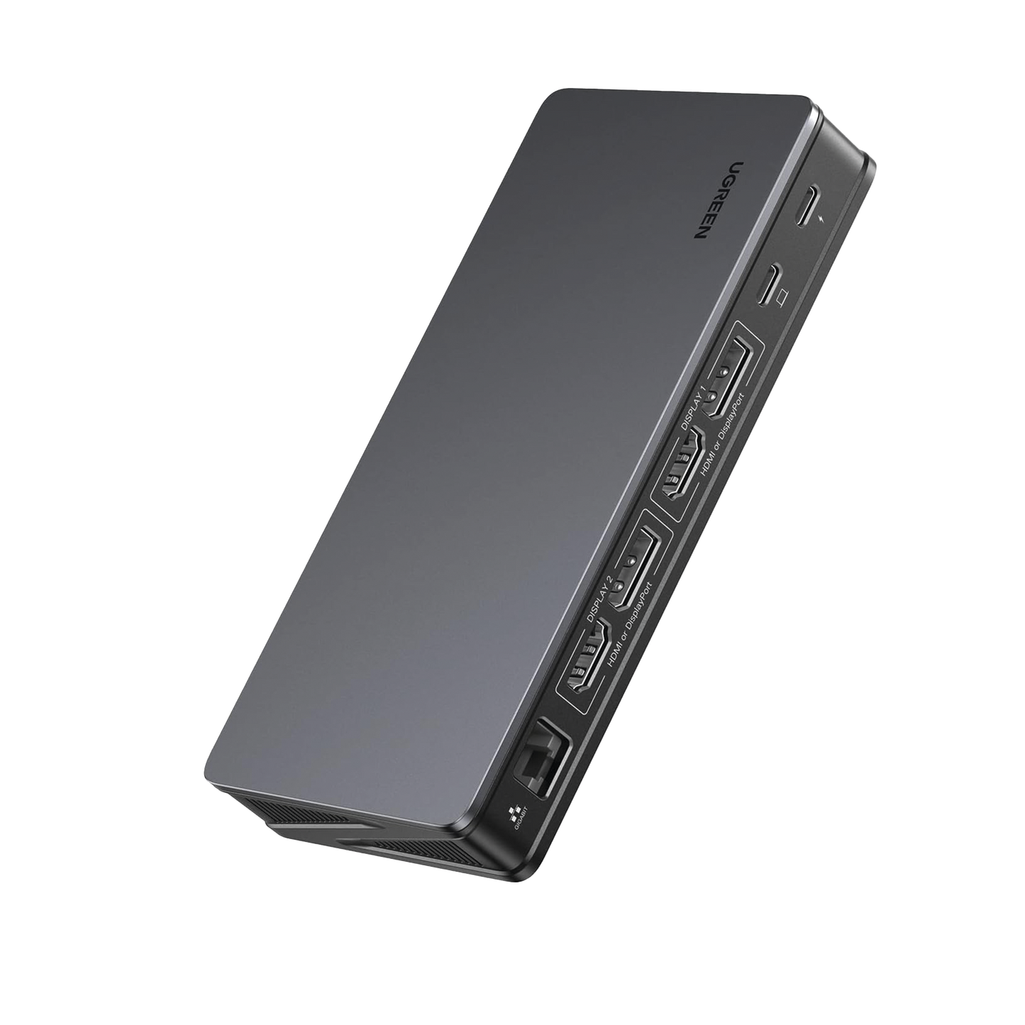 HUB USB-C (Docking Revodok Pro 209) 9 en 1 | 2 HDMI 4K@60Hz | 2 DP 4K@60Hz | 1 USB-A 3.2 (10 Gbps) | 2 USB-A 3.2 (10 Gbps) | 1 USB-C PD Carga 100W | 1 USB-C para conexiÃ³n de PC | RJ45 (Gigabit) | BotÃ³n de encendido | Caja de Aluminio.