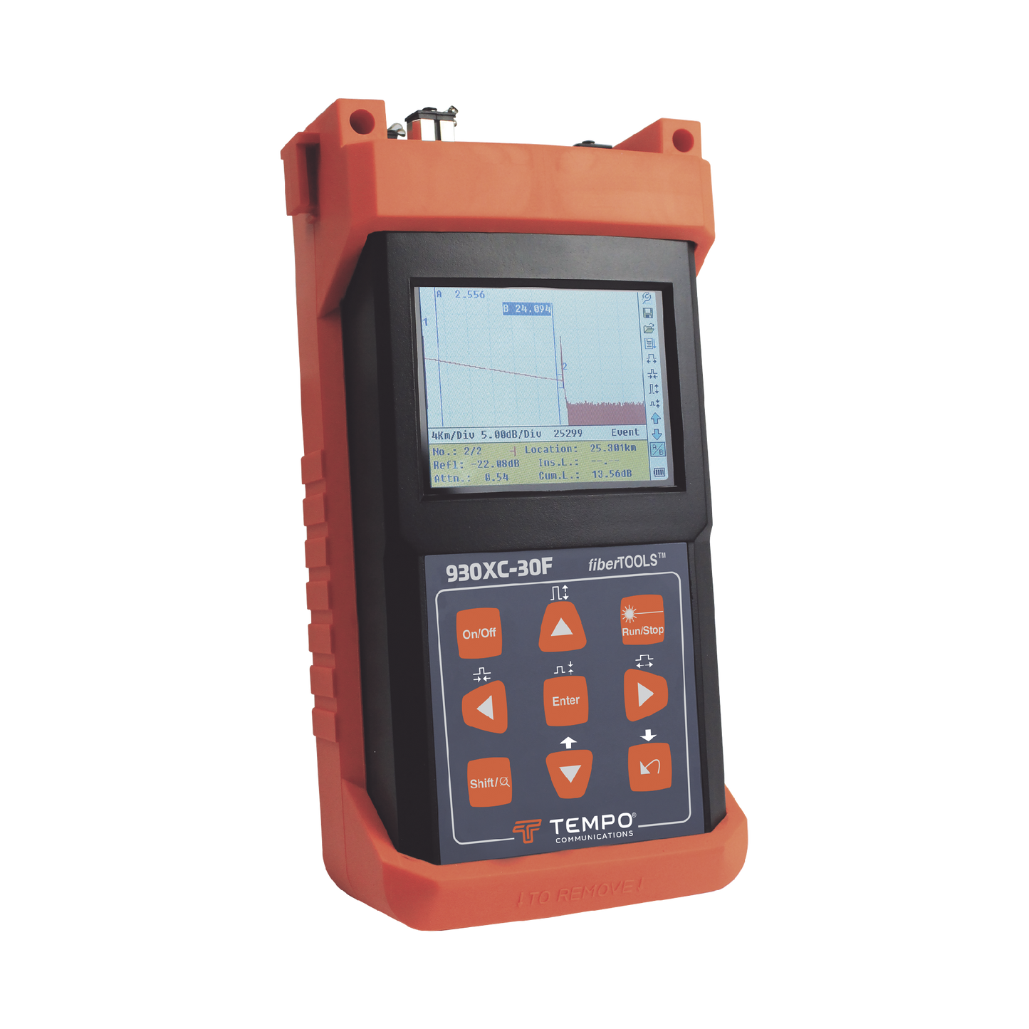 OTDR para pruebas en Enlaces de Fibra Ã“ptica, lambdas 1310/1550/1625 nm / Prueba Fibra Viva