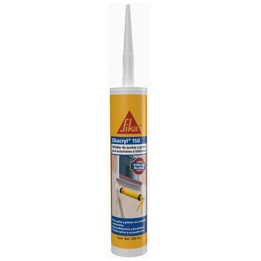 Sikacryl-150 Sellador acrílico para juntas y grietas con bajo movimiento en interiores y exteriores