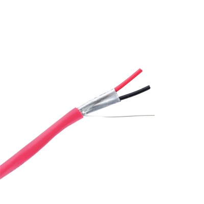 Bobina de 305 Metros de Alambre Calibre 2 x 16 AWG / Con Blindaje Tipo FPLP-CL2P Resistente al Fuego / Color Rojo / Para Sistemas Contra Incendio o Sistemas de EvacuaciÃ³n