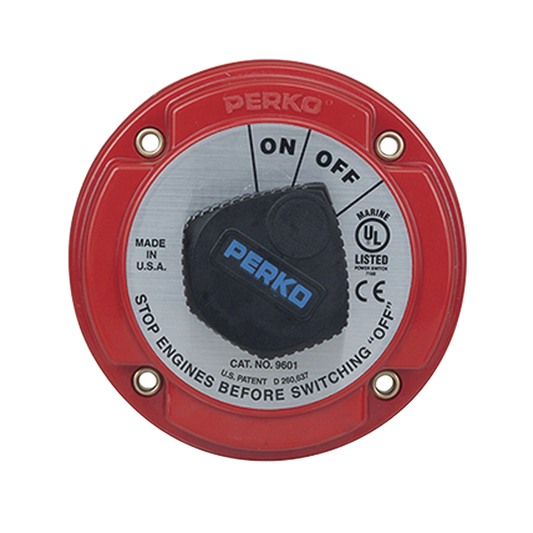 Switch Selector de BaterÃ­a On / Off de Servicio Mediano, para Sistemas ElÃ©ctricos Marinos